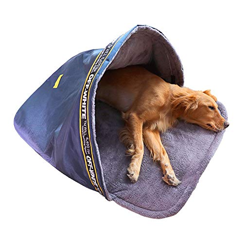KongEU Cozy Pet Cama cueva para perros grandes y medianos pequeños, saco de dormir de invierno cálido para mascotas, cama grande para perros, lavable y portátil, 4 tamaños L