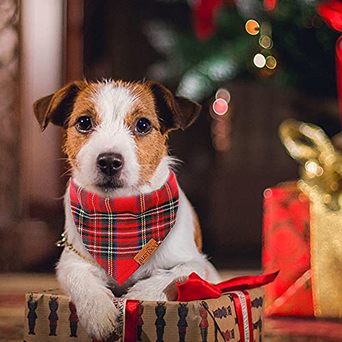 LALFPET 2 bandanas lavables para perros de Navidad, bufandas para mascotas, regalo de cumpleaños, triángulo para perros, accesorios de decoración para perros pequeños y grandes, regalos para gatos