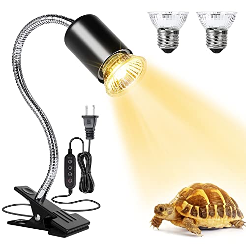 Lámpara para Tortuga - Lámpara de Calor de Reptil, UVA UVB Lampara Tortuga para Tortuga Lagartos Serpientes Camaleones(25W+50W)