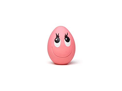 Lanco - Juguete para mascotas, huevo de juguete para mascotas de 100% caucho natural (Látex), color rosa