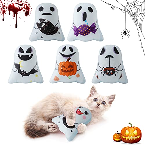 Legendog Juego de 5 juguetes de menta para gatos, para Halloween, para uso en interiores y exteriores.