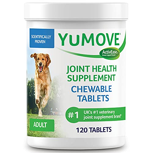 Lintbells YuMOVE Perro Adulto | Suplemento de Cadera y articulaciones para Perros Adultos rígidos, con glucosamina, condroitina, mejillón de Labios Verdes | Envejecido de 6 a 8 | 120 tabletas