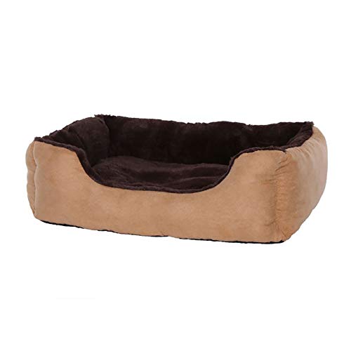 lionto Cama perros cojín perros cesta perros con cojín tamaño (M) 60x48 cm marrón/beige