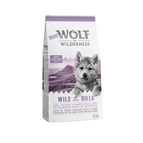 Little Wolf of Wilderness Junior "Wild Hills" - Pato Una comida saludable y saludable para su perro
