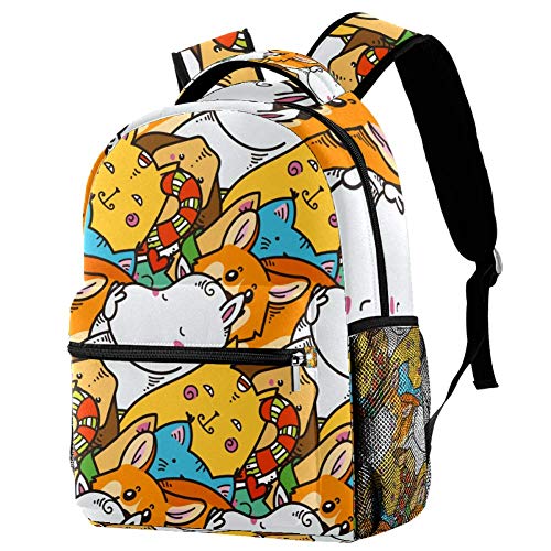 LORVIES Lindo perro y gatos kawaii animales domésticos mochila casual mochila hombro mochila mochila mochila para estudiantes escolares bolsas de viaje
