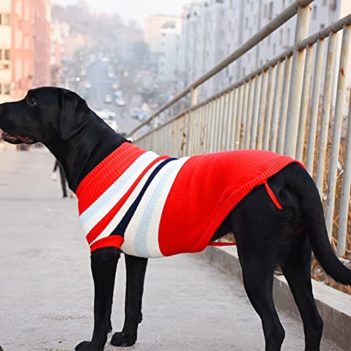 LUOWAN Suéter clásico con Estampado de Ciervo para Perros Grandes, Ropa de Invierno para Perros Grandes, Ropa para Mascotas de Invierno para Greyhound Labrador, Jerseys para Mascotas, Disfraz