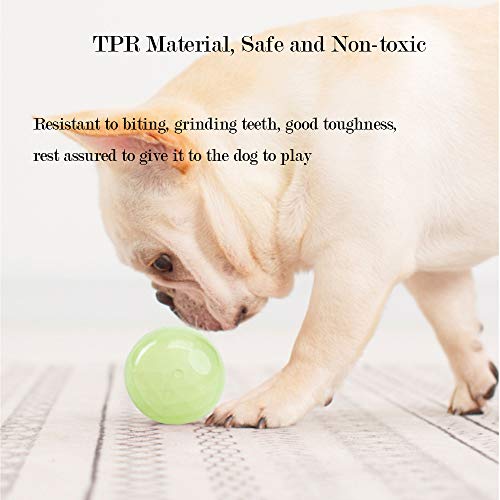 LYINBO Bolas de goma para perros, bolas de juguete para perros, bola luminosa resistente a la mordedura, juguete suave para mascotas para perros de 7,8 cm de diámetro – M
