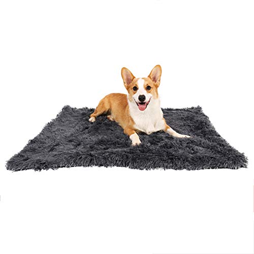 Manta de felpa para mascotas, manta extra cálida para cachorros, cómoda y suave, alfombrilla para mascotas medianas y grandes, tamaño grande 78 x 54 cm