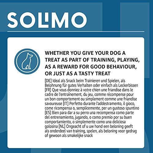 Marca Amazon - Solimo -Treats para perros: cordero y arroz, stick dentales sin aromatizantes artificiales (32 piezas x 65 gr)