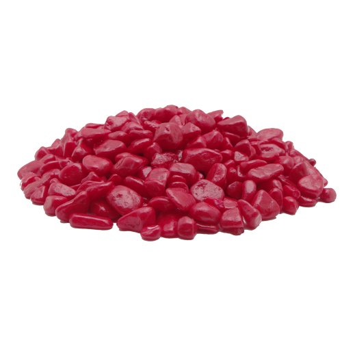 Marina Gravilla para decoración Acuario, 450 g, Color Rojo