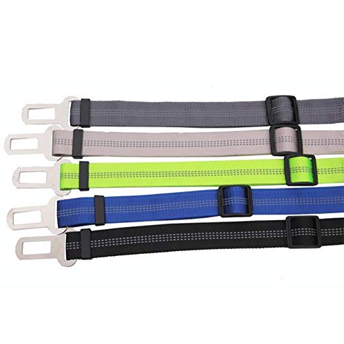 MARKOO Dog Collars Leads Vehicle Car Dog Seat Belt Pet Dogs Car Seat Belt Harness Lead Clip Safety Lever Auto Traction Products,Light Gray,1Pc