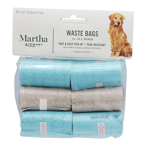 Martha Stewart for Pets Bolsas de basura - 180 bolsas / 12 rollos