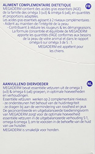 Megaderm dosis monodosis 28 x 8 ml para perros y gatos – Contiene ácidos grasos omega-6 y omega-3 para apoyar el pelo y la piel