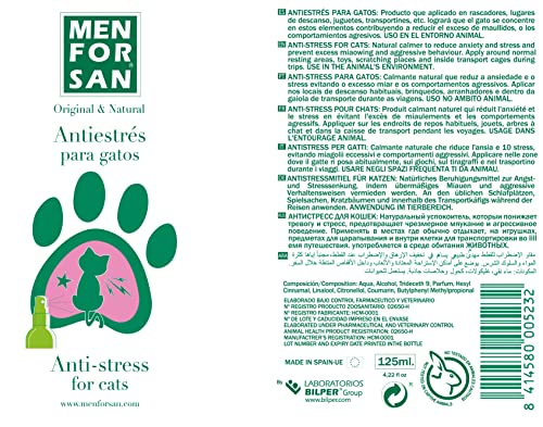 MENFORSAN Antiestrés para Gatos 125ml, Pack de 2 Unidades