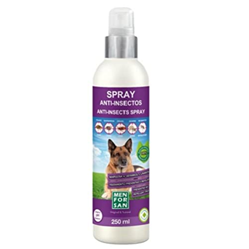 MENFORSAN Spray Anti-insectos Con Margosa, Geraniol Y Lavandino Para Perros 250ml, Protege a tu mascota de cualquier insecto