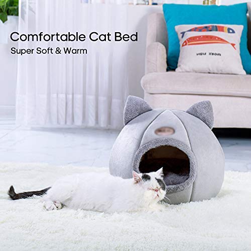 mewmewcat Cama cálida para gatos de invierno, suave y cómoda para mascotas