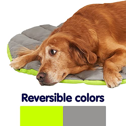 MICOOYO Cama de perro gigante al aire libre, camas de camping portátiles, alfombrilla de viaje exterior para perros pequeños, medianos y grandes, verde/gris