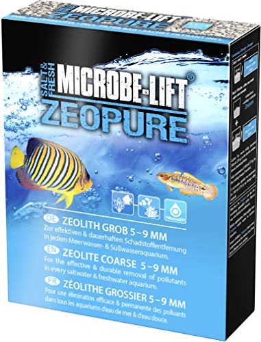 MICROBE-LIFT Zeopure - Medio Filtrante de Zeolita, Ayuda con Las Algas, Toxinas y Metales Pesados en Acuarios de Agua Salada y Dulc