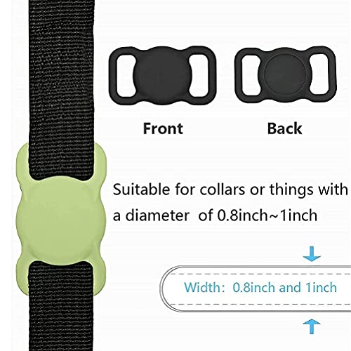 Mify Funda protectora de silicona compatible con el buscador de GPS de Airtag, collar de perro de gato, soporte de lazo para etiquetas de aire de Apple, funda compatible con Apple Airtags