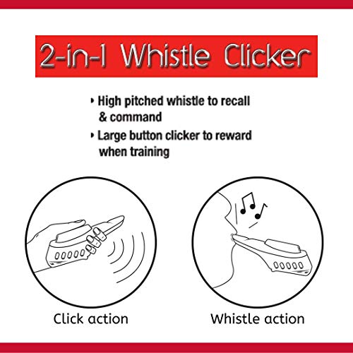 Mikki Whistle & Clicker 2 En 1, Dispositivo Contador Y De Sonido Agudo para Su Perro para Su Uso como Herramienta De Entrenamiento para Llamarle Y Dar Órdenes. 31 g