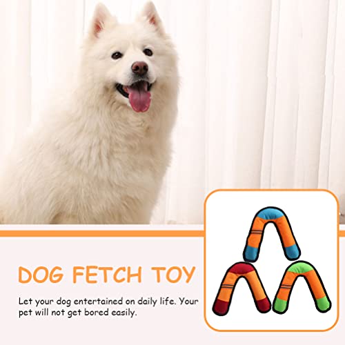 Mipcase 3 unids Pet Pet Interactive Playing Dog Boomerang Juguete Perro Fetch Toy Puppy Boomerang Juguete