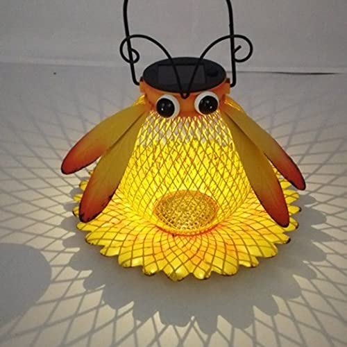 Mokyler Bandeja colgante para comederos de pájaros, con forma de abeja, bandeja de comida para pájaros con energía solar, bandeja en forma de abeja