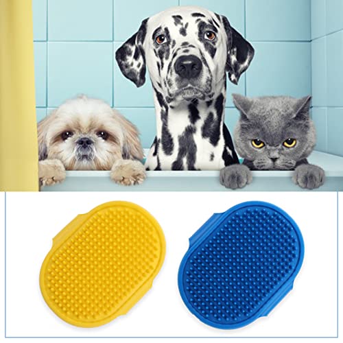 Molain Cepillo de baño para perros y gatos, 2 unidades de silicona y goma