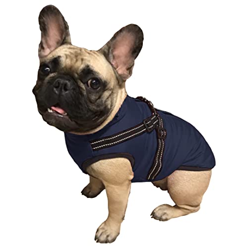 myPawz® Chaleco para perro, color azul oscuro, talla S, chaqueta para perros, chaqueta de invierno, traje de invierno, suéter, protección cálida