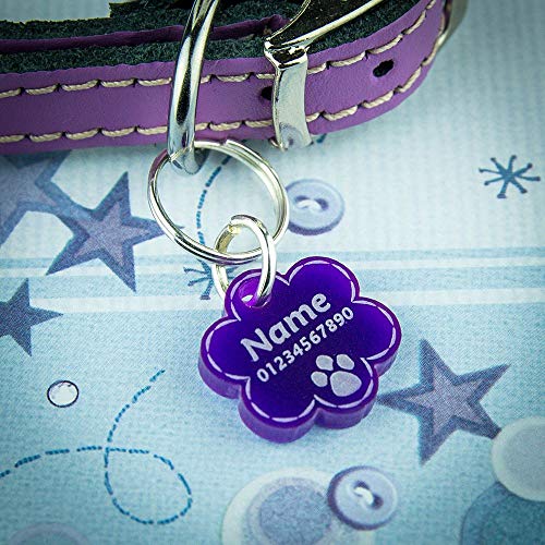 National Engraver Etiquetas de Identificación de Mascotas Perros y Gatos Personalizadas Grabado Plástico Acrílico