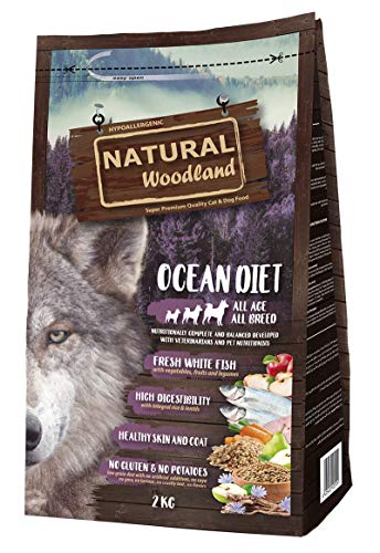 NATURAL GRl Greatness Pienso Seco para Perros Receta Natural Woodland Ocean Diet. Super Premium. Todas Las Razas y Edades. Sin Gluten (2 Kg)
