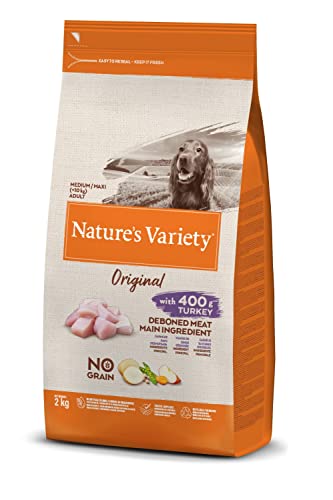 Nature's Variety Original No Grain - Pienso para perros adultos con pavo deshuesado 2 Kg
