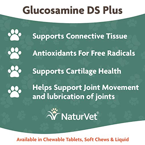 NaturVet GLUCOSAMINE - DS Plus MSM and Chondrotin Soft Chews for Dogs 120 COUNT