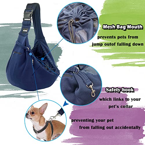 NATUYA Bolsa de viaje para mascotas – Mochila de malla transpirable para viajes, para perros, gatos, manos libres, bolsa para mascotas, bolsillo con hebilla (azul)