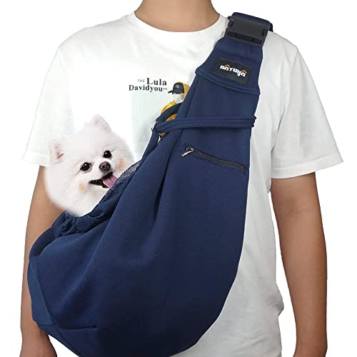 NATUYA Bolsa de viaje para mascotas – Mochila de malla transpirable para viajes, para perros, gatos, manos libres, bolsa para mascotas, bolsillo con hebilla (azul)