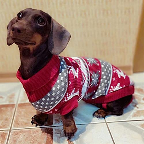 NC Ropa para Mascotas, suéter para Perros pequeños, Jerseys cálidos para Invierno para Mascotas, Ropa para Mascotas para Perros, Traje para Cachorros, Traje para bebé (Ciervo Gris)