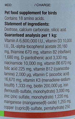 Nekton Complejo vitamínico Estimulante del Crecimiento de Plumas Bio 75 gr