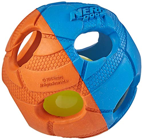 Nerf Dog VP6787E LED Ball, zweifarbig Orange/Blau, M