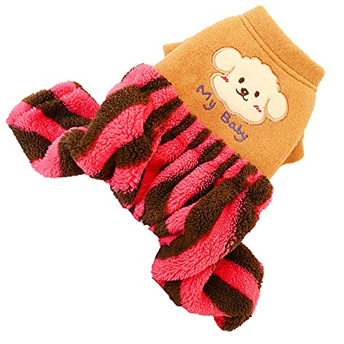 Nicoone Disfraz de invierno para mascotas, suave y cálido Bloomers, ropa de felpa para mascotas, pijamas de invierno para Teddy Bichon Frise perros pequeños