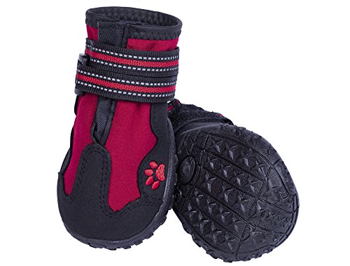 Nobby Zapatillas para Perros Runners, 2 Unidades, Color Rojo, Talla S (4), Largo: 60 mm, Ancho: 51 mm