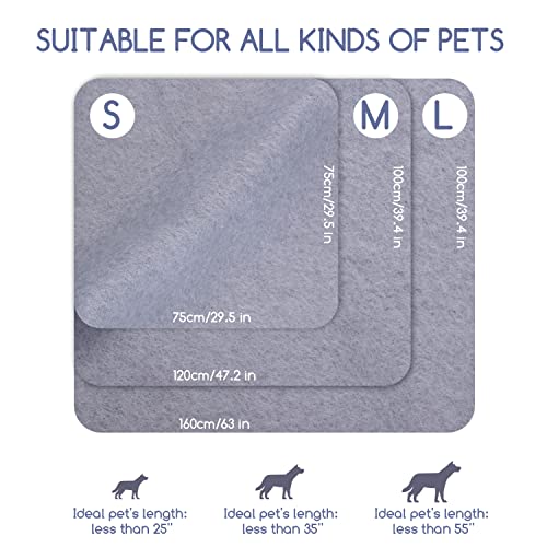 Nobleza 3 x Manta Suave de Felpa para Perro Grueso, 160 * 100 cm Mantas Mullida para Perros Gatos Conejos y Otras Mascotas, Lavable, para Sofá y Cama Perro