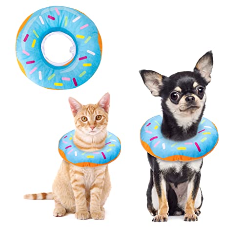 Nobleza - Collar de Recuperación para Gato Perro, Ajustable Collar Isabelino Collar de Protección para Mascotas, Suave Collar de Seguridad para Gatos Perros Recuperación de Cirugía o Heridas, S