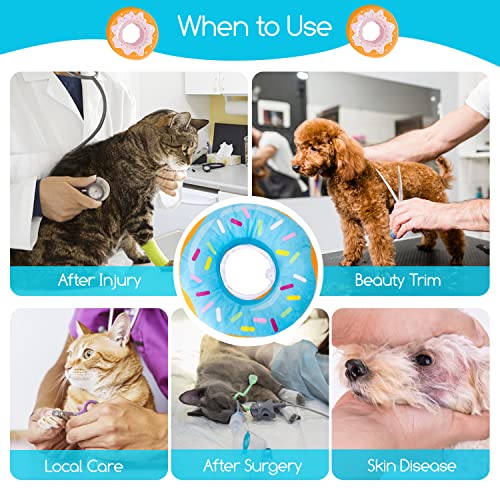 Nobleza - Collar de Recuperación para Gato Perro, Ajustable Collar Isabelino Collar de Protección para Mascotas, Suave Collar de Seguridad para Gatos Perros Recuperación de Cirugía o Heridas, M