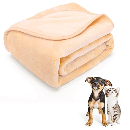 Nobleza Manta Suave de Felpa para Perros Gatos y Otras Mascotas Lavable Color Beix 100 * 160cm