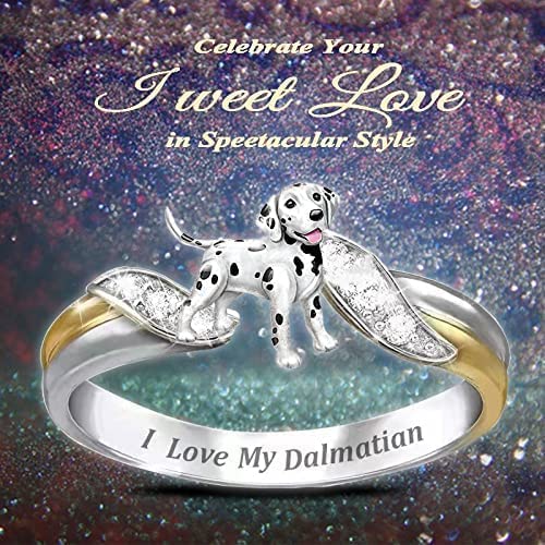 Nombre Anillo de PET personalizado, anillo de perros de cristal 2022, el anillo de perro dulce, regalo de joyería de cumpleaños lindo para niñas-10,E