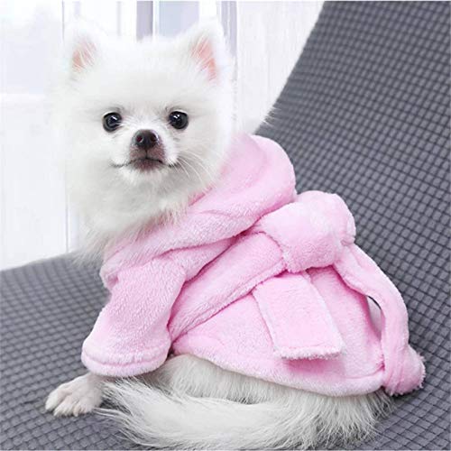 None/Brand Invierno Mascota Perro Albornoz Suave Franela Cachorro Chihuahua Pijamas Dormir Ropa Perros Bañera Toalla Ropa Mascotas Accesorios