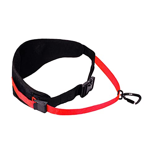 Northern Howl Canicross - Cinturón para Canicross, correr, senderismo, color negro y rojo
