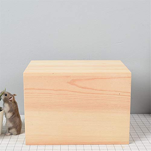 Nvshiyk Cabina para hámsters de madera de animales pequeños para hámsteres, pájaros, ardilla para animales pequeños (color: color de la imagen, tamaño: 22 x 16 x 15,5 cm)