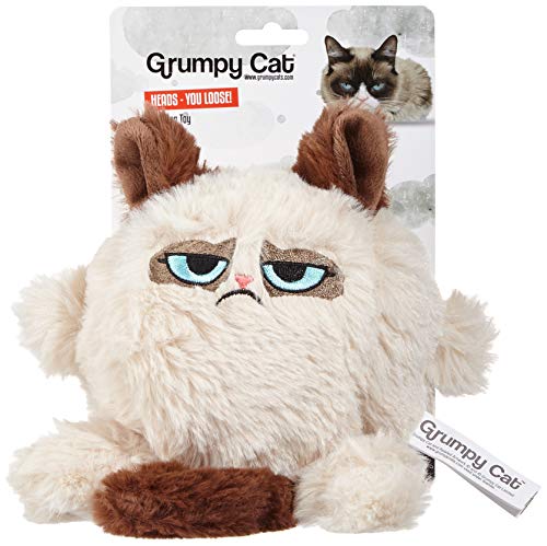OSKR 14209 Grumpy Cat - Juguete para perro con cabeza de gato, 20 cm