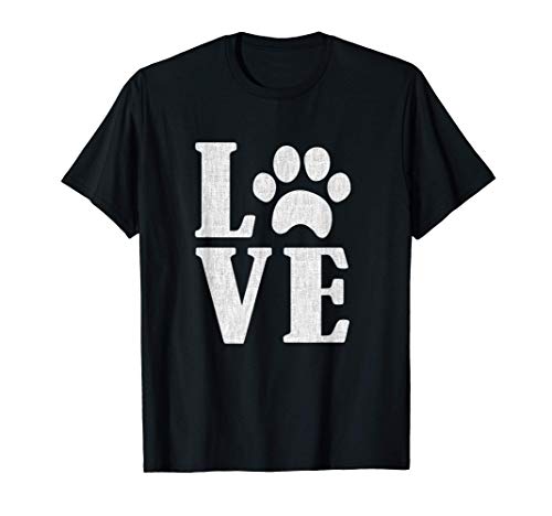 Pata de cachorro vintage, amo a mi perro Camiseta