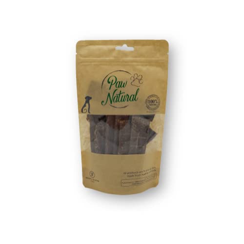 Paw Natural Golosinas para perros | 150 g tiras de ciervo | 100% sin gluten ni cereales | de carne fresca y saludable de animales